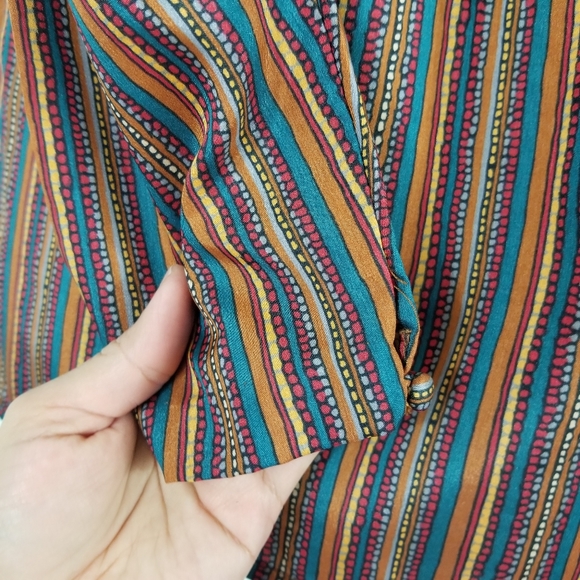 VINTAGE YOUNG TRADITIONS 2 PIECE STRIPED TOP/SKIRT - Picture 3 of 11